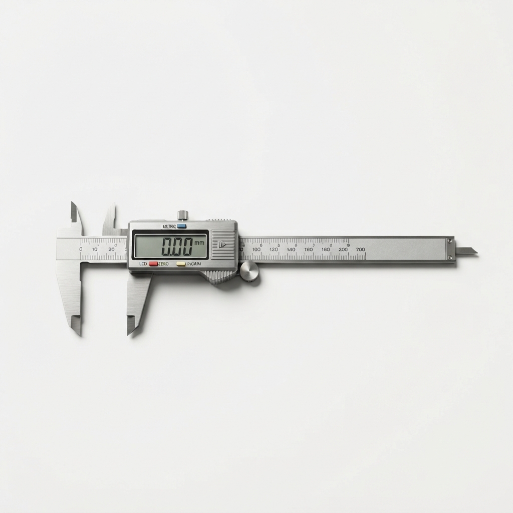 Stainless steel digital caliper for industrial and scientific measurements
